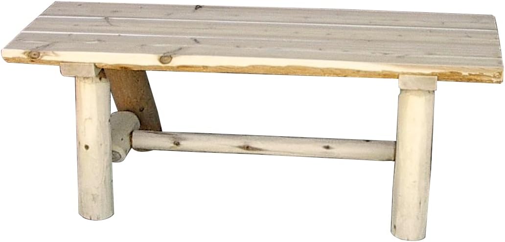 Furniture Barn USA White Cedar Log 4' Coffee Table