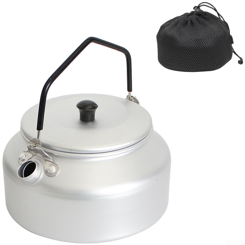 Cafetera Aluminio Portátil 900ml con Mango Silicona