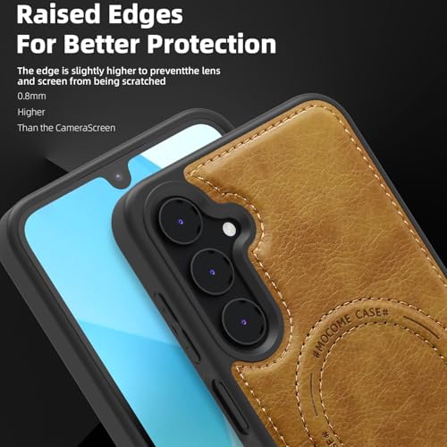 Image of Lunivop for Samsung Galaxy A16 5G Phone Case 6.7 inch PU Leather Brown
