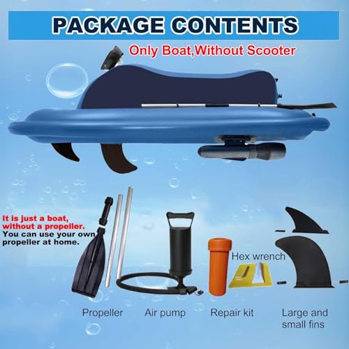 Miniatura 8 de Emobwdy Lancha Eléctrica De Verano, Moto Acuática, Bote Inflable Con Scooter Submarino 500w Y Batería De 10000 Mah, Scooter Submarino Con Motor Sup Para Adultos Y Niños,Boat