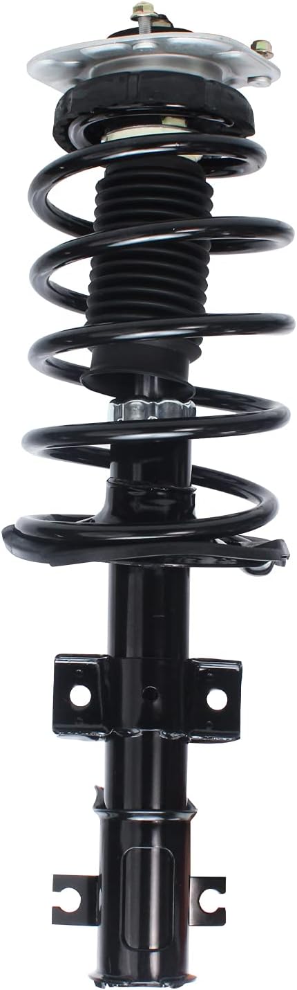 Detroit Axle - Front Left Strut for 01-09 Volvo S60, 99-06 S80, 01-07 V70, Strut & Coil Spring Assembly 2001 2002 2003 2004 2005 2006 Replacement Suspension Quick Install Ready Strut Shock