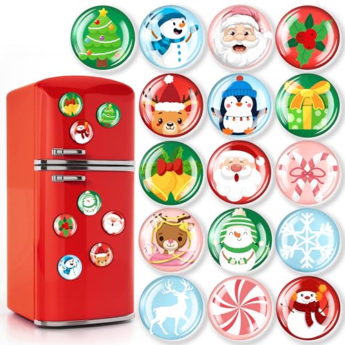 Imanes Navideños de Cristal Multicolor 16 Piezas miniatura 1