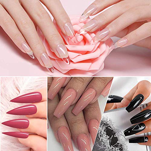 Nagelgel Set, Vishine 8 Farben Poly Nagel Gel Nagellack UV Farbgel Nagelgel mit Top Base Coat, Slip Lösung, Nagelbürste… – Bild 5