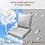 KEIKI 4-Piece Aluminum Patio Conversation Sofa Couches Set with Coffee Table, Outdoor Furniture for Backyard Garden Deck Porch Balcony Poolside, All-Weather Heavy Duty UV Resistant Furniture, Grey