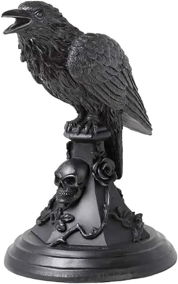 Portavelas de Halloween, portavelas de cuervo, portavelas de té de Halloween, novedoso candelabro, decoración de Halloween, candelabros de resina,