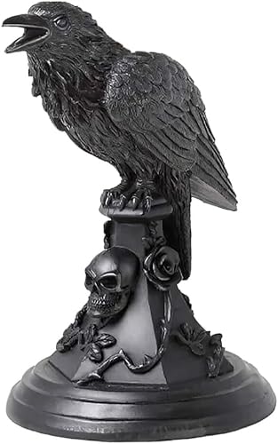 Portavelas de Halloween, portavelas de cuervo, portavelas de té de Halloween, novedoso candelabro, decoración de Halloween, candelabros de resina,