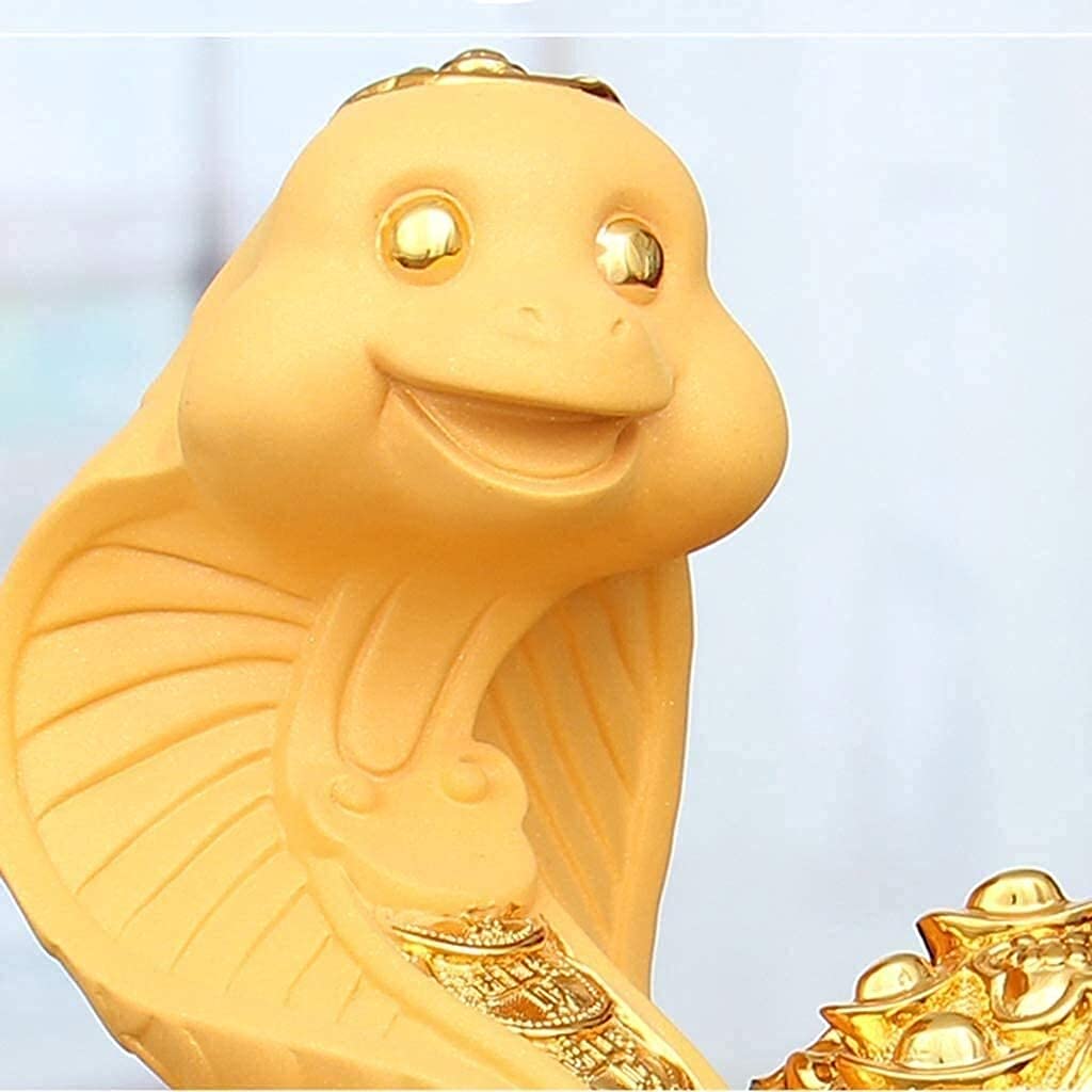 Statua rzeźba figurki na zewnątrz do ogrodu patio trawnik podwórko dekoracje ozdoby feng shui zodiak duży rozmiar złoty top dekoracja figurka żywica wąż statuetki kolekcja przyciąga bogactwo i