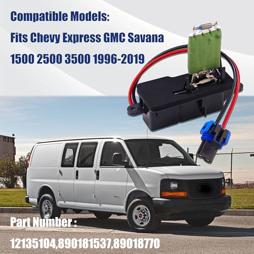Image of AITKEN Blower Motor Resistor compatible with Chevrolet EXPRESS 1500 2500 3500 KODIAK GMC C4500 Topkick SAVANA Ref #12135104, 1580560, 22941007, 89018537, 89018770.