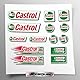 Aufkleber-Set kompatibel mit Castrol | Aufkleber für Motorrad Rahmen Verkleidung Helm | Vinyl Aufkleber EINFACH ANZUBRINGEN UV-Druck | Stickersland®