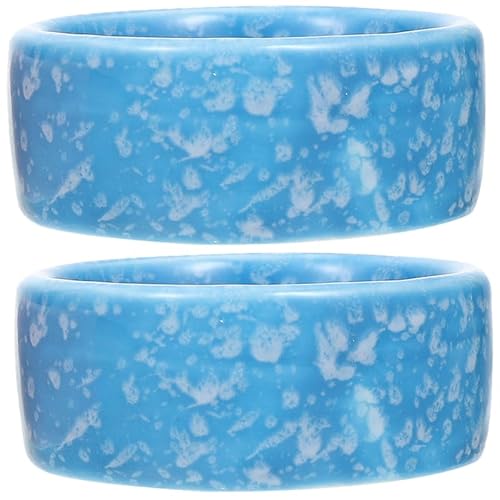 WOONEKY 2 Stück Keramische Hamster Futterschalen rutschfeste Futter und Wassernäpfe für Kleine Haustiere für Hamster Chinchillas und Meerschweinchen Leicht zu Reinigen und Langlebig