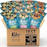 Kibo Chickpea Chips - High Protein/Fiber, Plant-Based, Cert. Gluten Free, Non-GMO, Vegan, Kosher, 3 Flavor Variety Pack, 1oz 18 pk