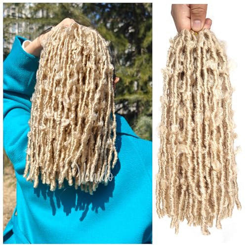 Butterfly Locs Crochet Hair 12 Inch 6 Packs Platinum Beige