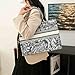 MOMEITU Fashion luxury tote bag cotton linen one shoulder handbag large capacity jacquard embroidery retro exquisite graffiti (Black)