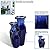 Sunnydaze Glazed Pitchers 11-Inch Blue Ceramic Indoor Tabletop Fountain - Electric Submersible Fountain with Adjustable Flow