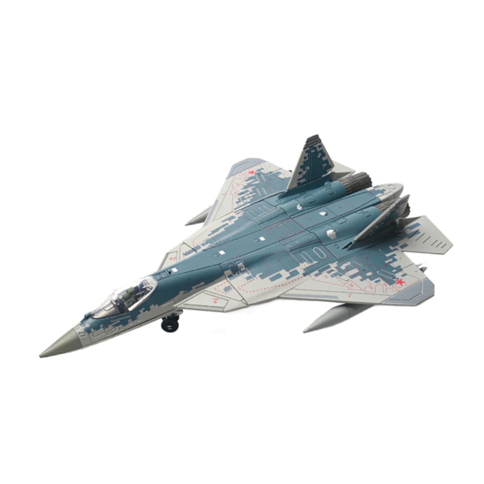 Fighter Model Kit 1/72 Scale SU57S DIY Aircraft Toy Jet Plane Assembly Model for Kids Adults Display Bedroom Office Collectible Ornament-image-10