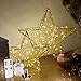 Produktbild Batteriebetriebener LED Weihnachtsstern gold mit Fernbedienung & Timer - dimmbar - Dekostern beleuchtet mit warmweißen LEDs für Innen und Außen Weihnachtsdeko Fensterdeko (160 LEDs - B57xH54xT8)
