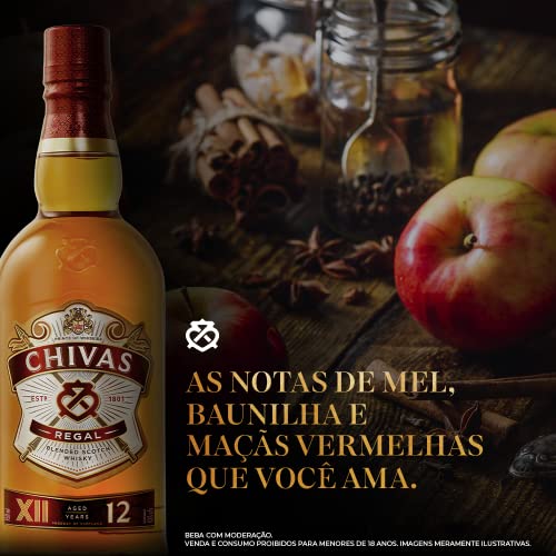 Whisky Chivas Regal 12 anos Blended Escocês - 1 litro glide