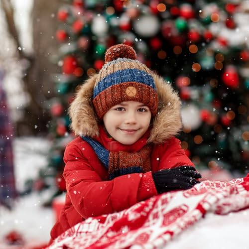Image of ONESING 16 Pairs Kid Gloves Knitted Children Gloves Bulk for Boys Girls - Stylish and Snug Winter Accessories