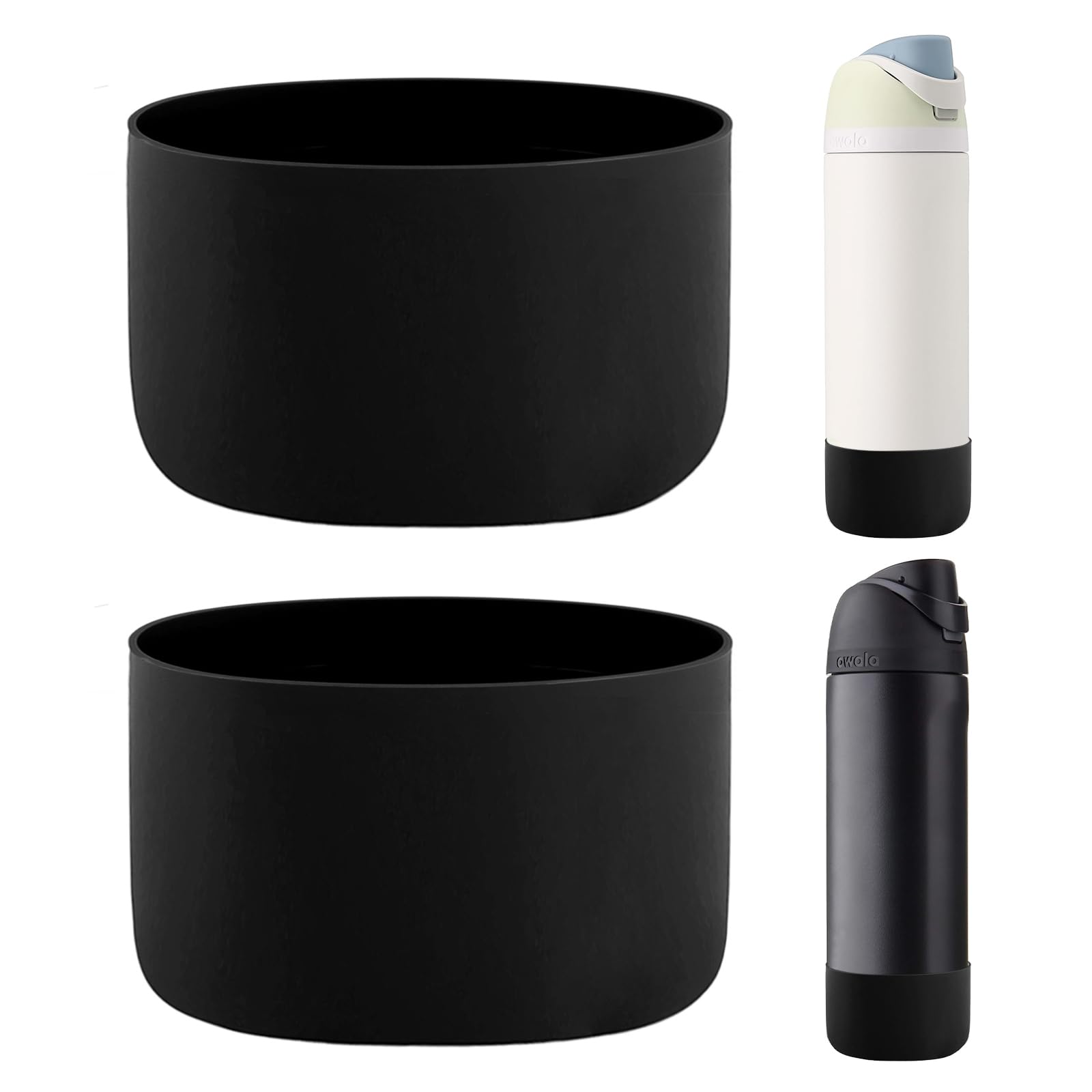 HEYSKAY2PCS Silicone Boot for Owala Flask Water Bottle 24oz 32oz 40oz Anti-Slip Protective Sleeve for Owala Twist,FreeSip and Flip Stainless Steel Water Bottle BPA-Free Boot Bottom Base