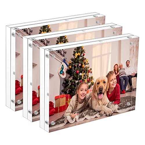 NIUBEE Acryl-Bilderrahmen, 20,3 x 25,4 cm, transparent, doppelseitig, magnetisch, 3 Stück – Ansicht 1