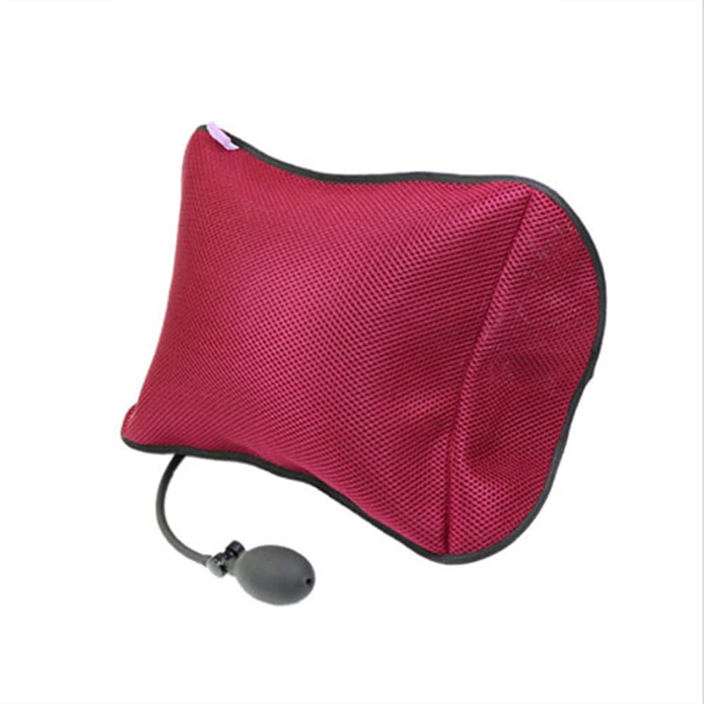 Coussin support lombaire pour voiture et chaise de bureau oreiller rouge gonflable