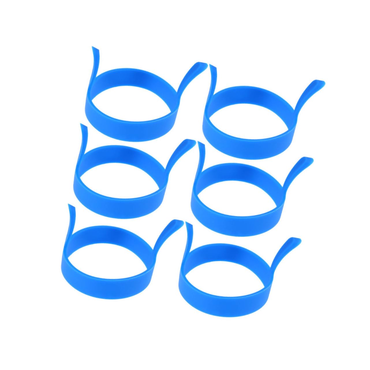 Amosfun 6Pcs Silicone Fried Egg Mold Round Shaped Pancake Ring Mould for Omelettes Non Stick Kitchen Tool Random Color for Cooking Eggs and Pancakes