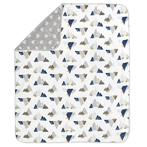 Image of Sherpa Fleece Baby Blankets for Boys and Girls - Colorful, Reversible Baby Blankets for Newborns, Infants, Toddlers, and Nursery (Mountains & Arrows)