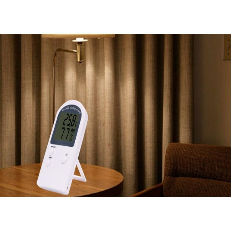 ABS White Digital Electronic Thermometer Hygrometer Household Large Screen