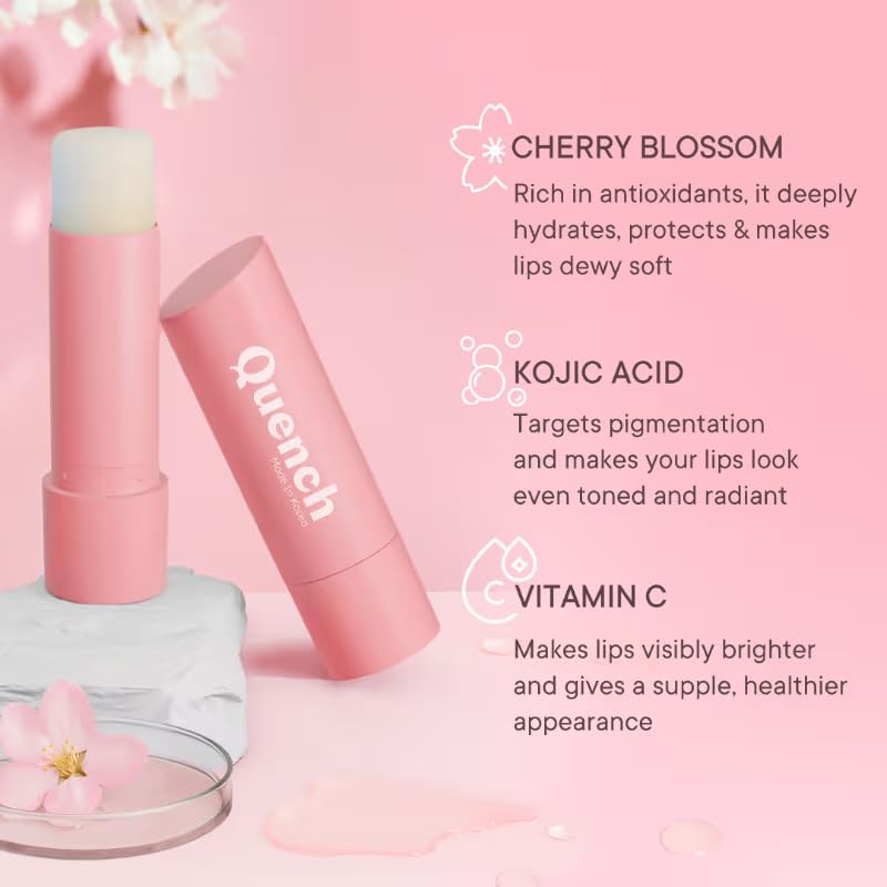 Image of Quench SPF 60+ PA++++ Brightening Lip Balm with Kojic Acid & Vitamin C