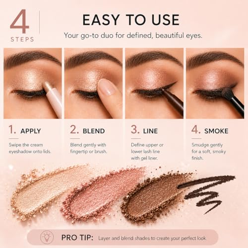 Dúo Sombra de Ojos Crema y Delineador Gel miniatura 3