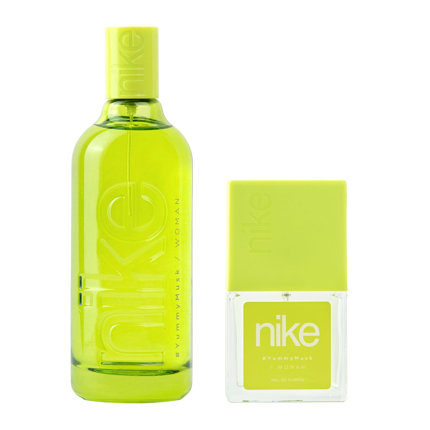NIKE - Yummy Musk, Colonia Mujer, Promoción 150 ml + 30 ml, Pack 2 Productos, Eau de Toilette Natural y Femenina, Aroma Floral Afrutado, Fragancia Fresca, con Personalidad y de Larga Duración