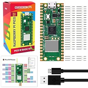 GeeekPi Raspberry Pi Pico W Basic Kit – Raspberry Pi RP2040 Chip, Wi-Fi Wireless Connectivity,Unsoldered Headers…