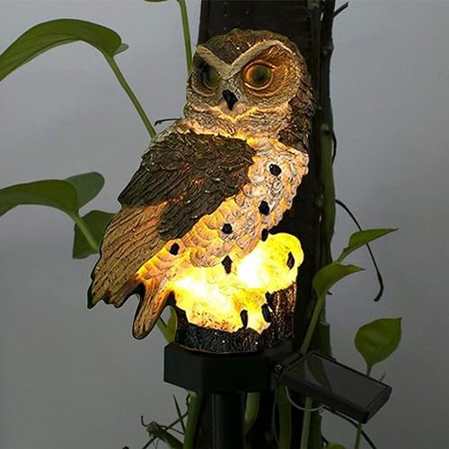 Syfunlv Solar Eule Licht, Solarleuchte für LED Garten...