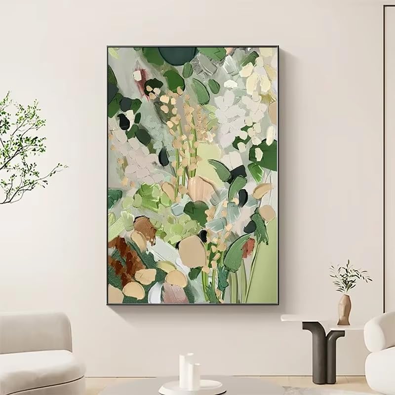 Toile abstraite florale pour raviver un mur blanc triste