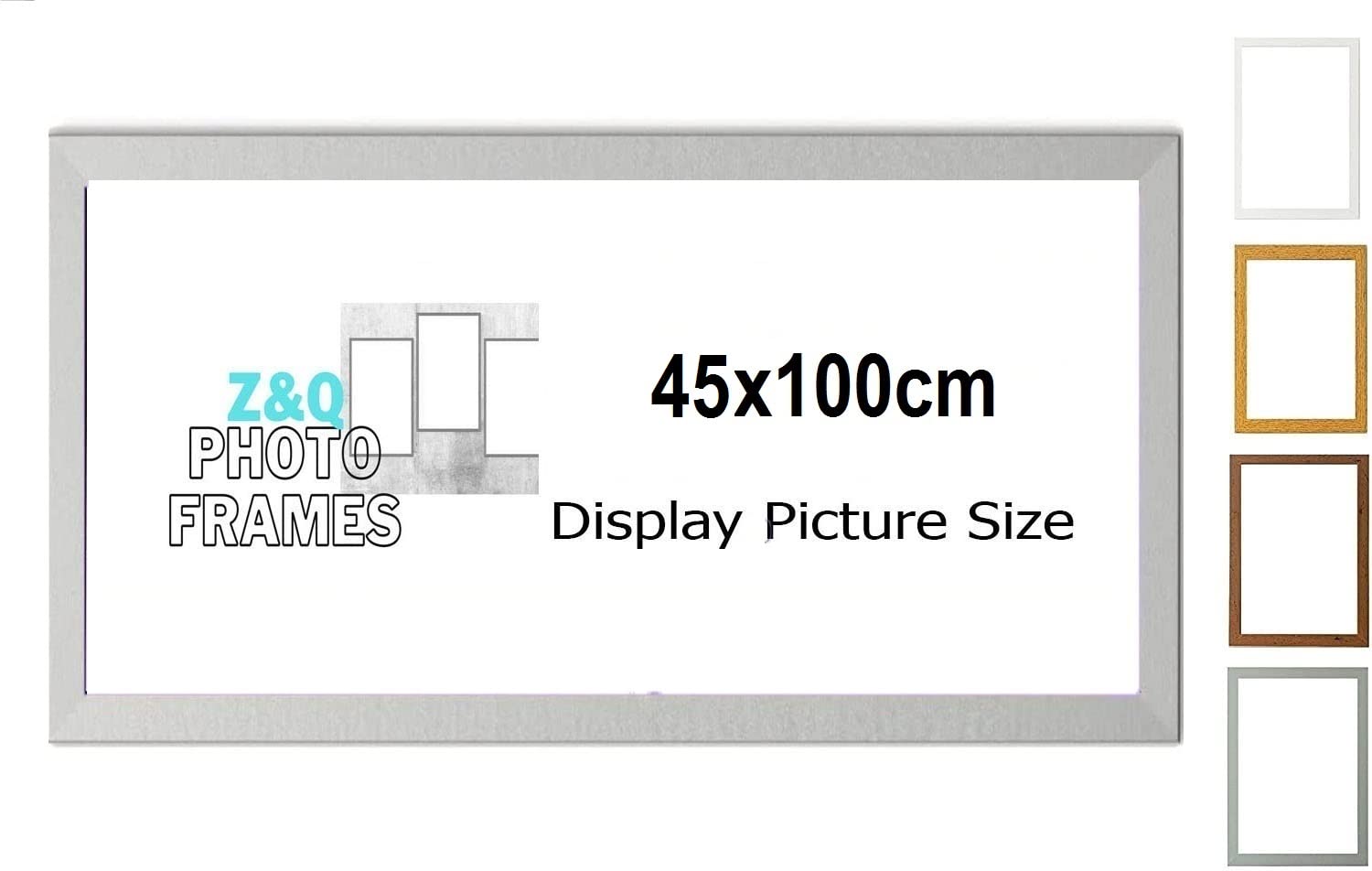 Z&Q Wall Poster Frame Large Poster Sized Frame Wall Mount for Pictures Photos Paintings with Plexiglass Front Vertical Horizontal both Ways Hanging (45x100cm, Silver) โ image 1