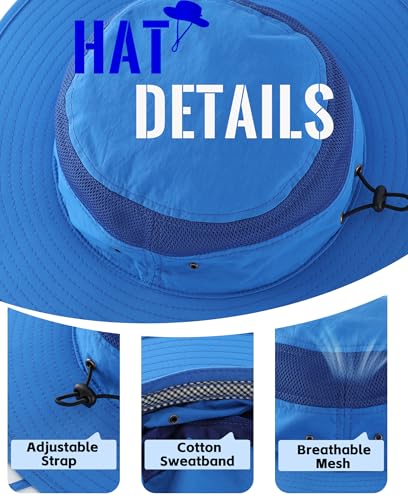 Image of Home Prefer UPF 50+ Men's Sun Hat Wide Brim Bucket Hat UV Protection Hat for Mens Womens Beach Safari Gardening Golf Fishing
