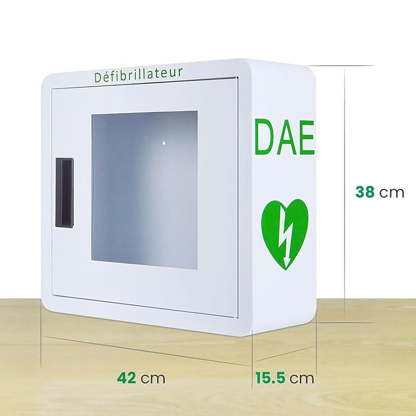 AED-Schrank, Erste-Hilfe-AED-Defibrillator-Aufbewahrungsschrank mit Alarmsystem, passend für die meisten AED-Modelle, für Büro, Pflegeheim, Bus
