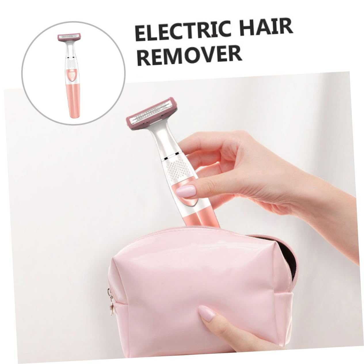 SOESFOUFU Portable Hair Shaver for Women Lightweight Trimmer Electric Razor for Legs