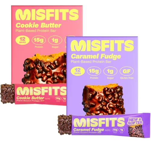 Misfits barras veganas cookie butter y caramel fudge 24 un miniatura 1