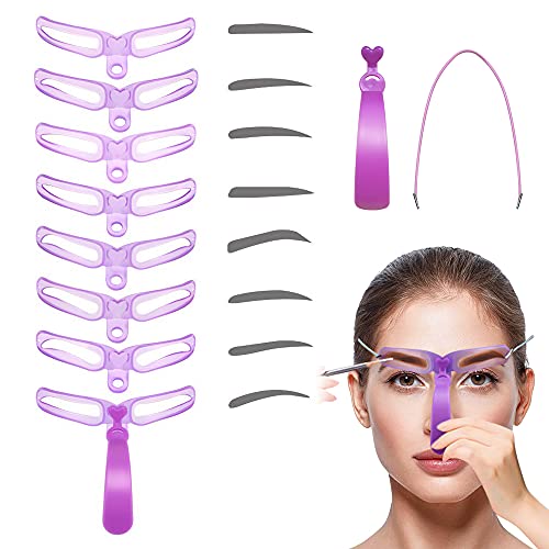 Eyebrow Stencil, Reusable Eyebrow Stencil Kit for Beginners, Eyebrow Makeup Template, 8 Kinds of Styles Eyebrow Shaper Kit with Handle and Strap, Washable, 8 pcs of a set Eyebrow Stencil, Reusable Eyebrow Stencil Kit for Beginners, Eyebrow Makeup Template, 8 Kinds of Styles Eyebrow Shaper Kit with Handle and Strap, Washable, 8 pcs of a set