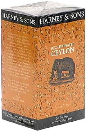 Harney & Sons Ceylon Tea, Decaffeinated, Case of Six 20 Tea Bags each (120 bags)