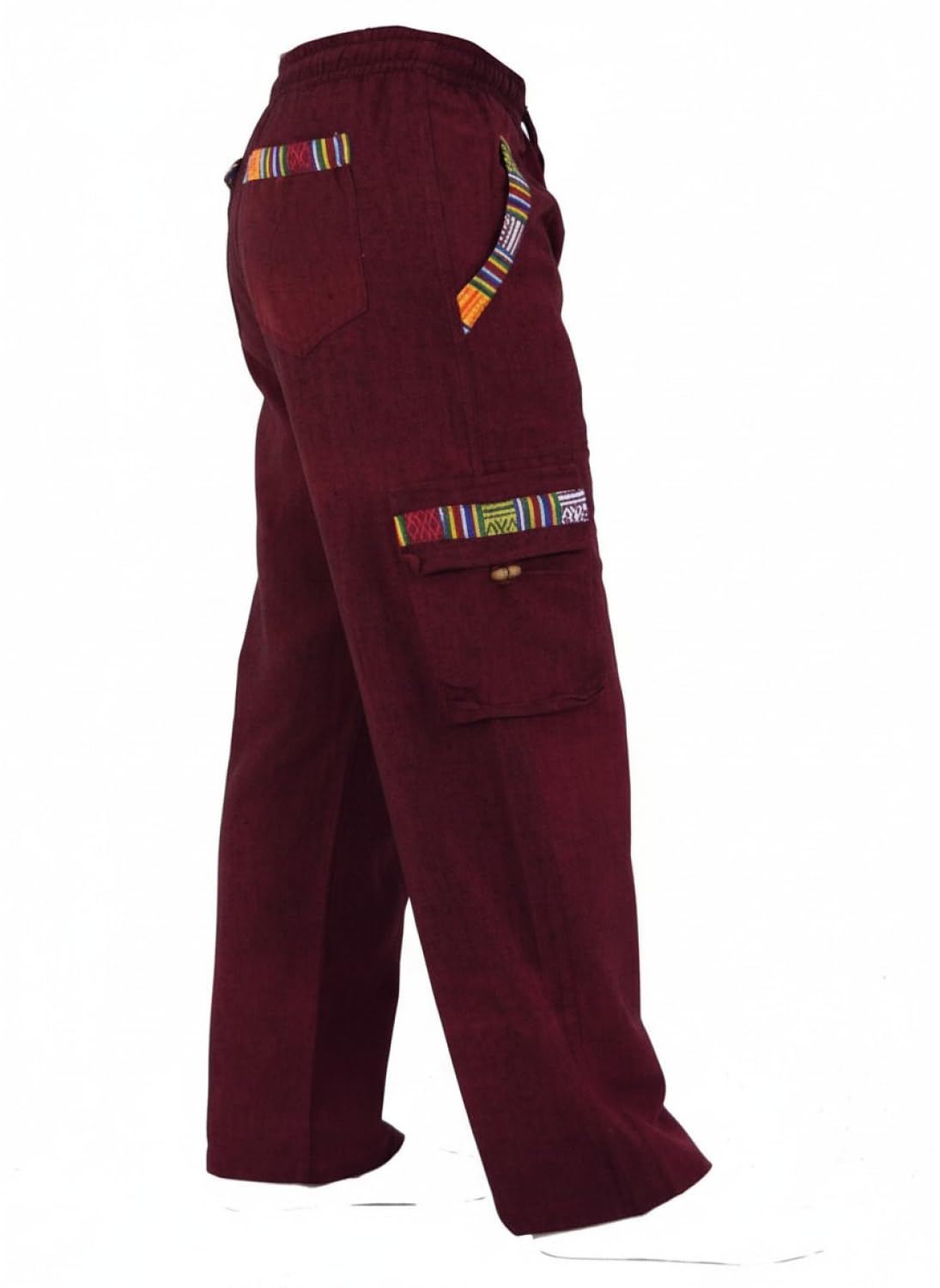 Guru-Shop, Pantalones de Yoga, Pantalones Goa en Estilo étnico, Algodón, Pantalones Para Hombres