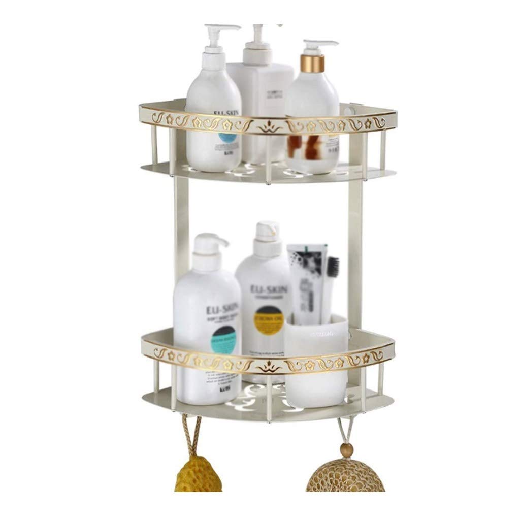 Estantes de baño exquisitos Baño, Estante de baño Colgante de Pared Triángulo Cesta Estante Espacio Aluminio Estante de baño Estante Flotante Ducha Estante de Doble ángulo