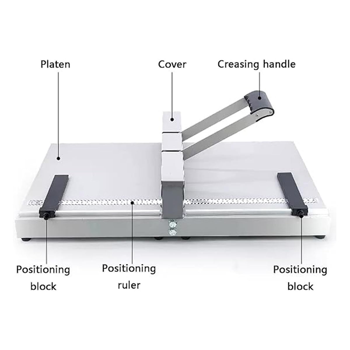 Manuelle Rillmaschine, Rillmaschine, Papierfalzmaschine mit Positionierungslineal, Dauerhafte Papierfaltung für Grußkarten, Broschüren, Fotopapier,c450