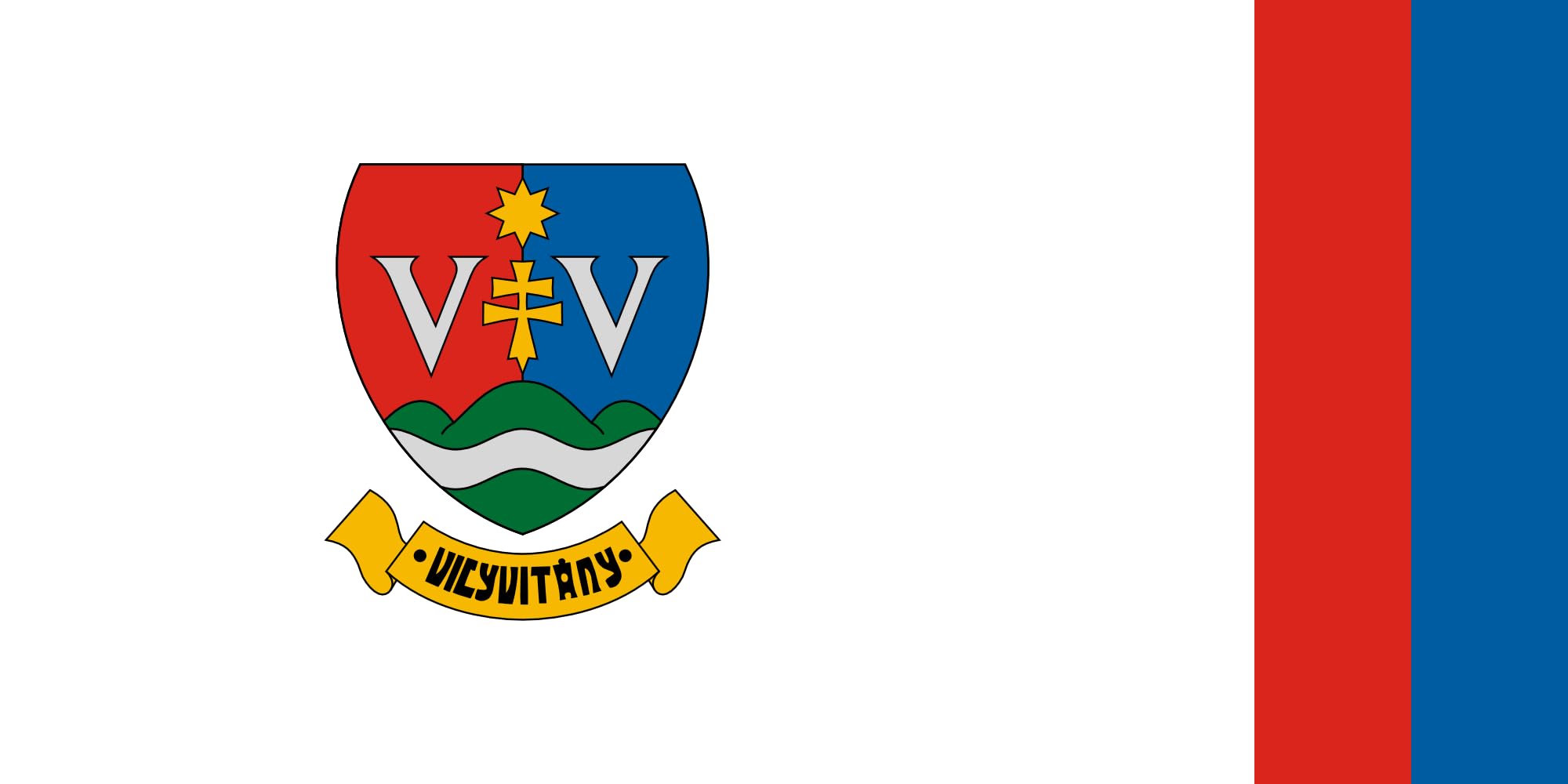 Drapeau large Vilyvitány anti-décoloration pour mât de jardin