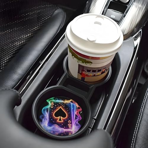 Juego de 2 portavasos cerámicos para auto con diseño de casino miniatura 2