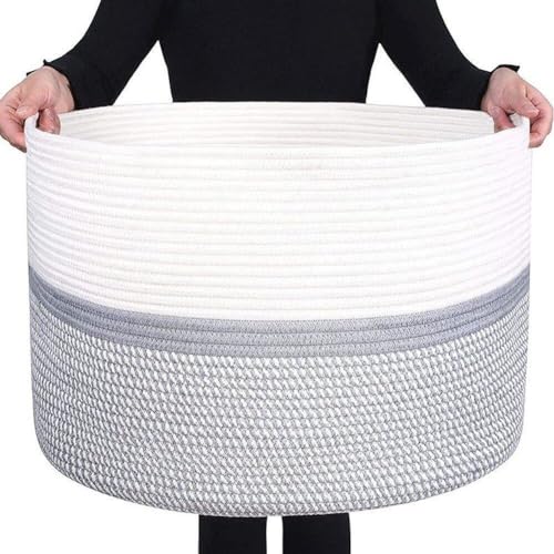 Panier à linge pliable en corde de coton : grand volume et gain de place - 8
