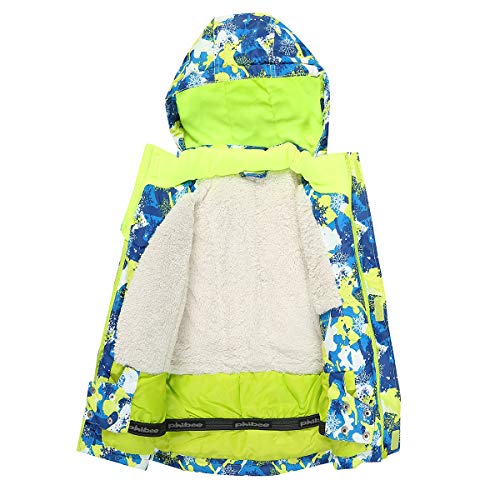 PHIBEE Big Boy's Waterproof Breathable Snowboard Ski Jacket Print1 7 - image 4