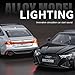 CKMODEL Haochi 1:32 Officially Licensed Audi RS7 Alloy Model Toy Car with Opening Doors, Sound & Light Effects, Pull-Back Action, Shock Absorption Steering & Adjustable Rear Wing (Black)