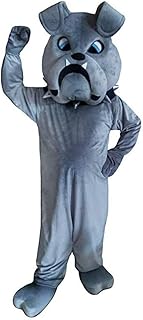 Grey Bulldog Dog Mascot Costume Adult Halloween Costume